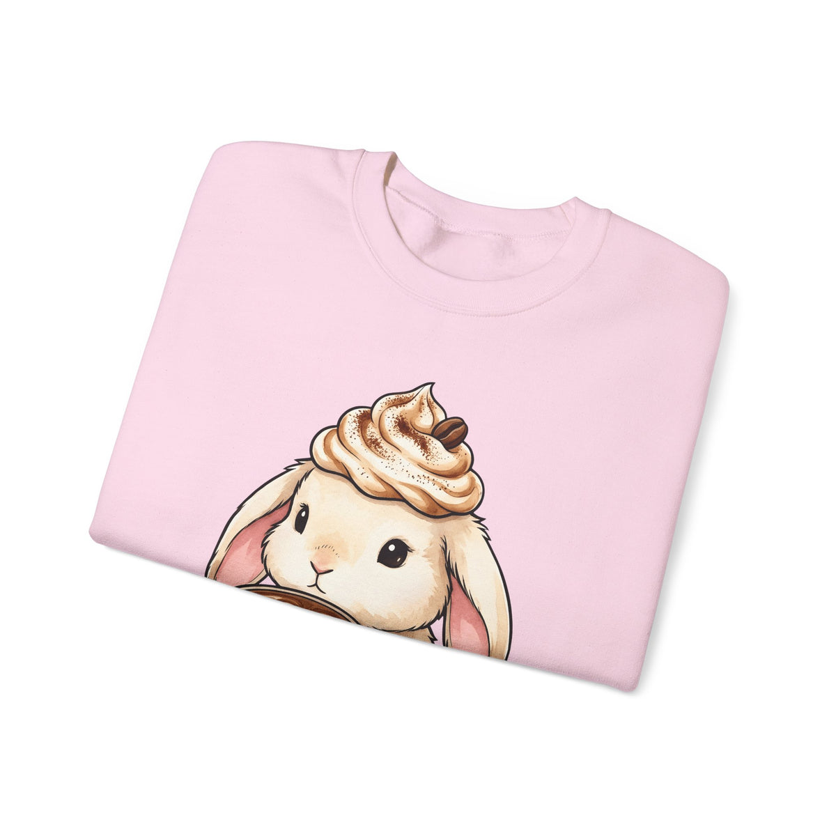 Bunny Espresso Sweatshirt Coffee Wildlife Gift Women Adorable Sweatshirt Rabbit Coffee Sweatshirt Coffee Fan Animal Graphic Sweatshirt Painterly Froth Sweatshirt