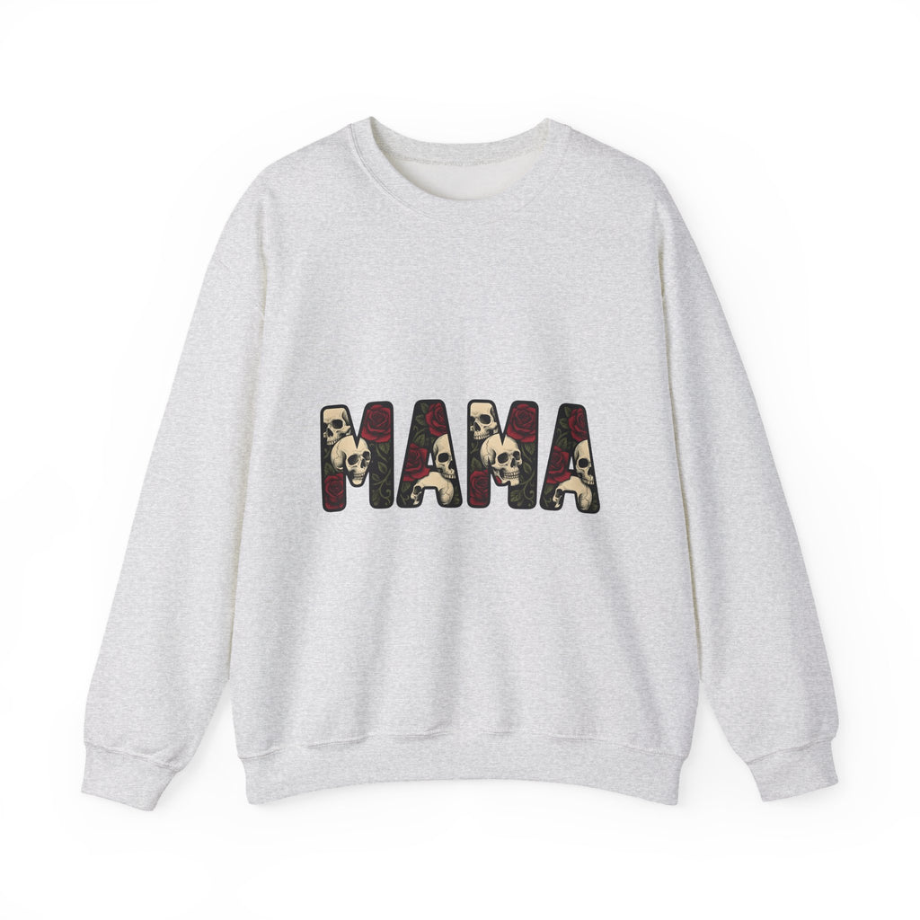 Skull Floral Art Sweatshirt Moms Macabre Gift Women Stencil Sweatshirt Sugar Skull Sweatshirt Mother Fan Tattoo Sweatshirt Dark Graphic Old School Petal Sweatshirt