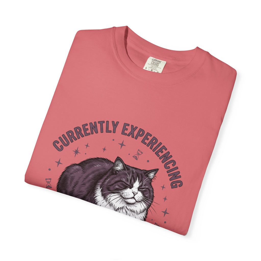 Fluffy Cat Cat Humor Gift Hand Drawn Kitten Cat Fan Feline Funny Vintage Stars T-Shirt
