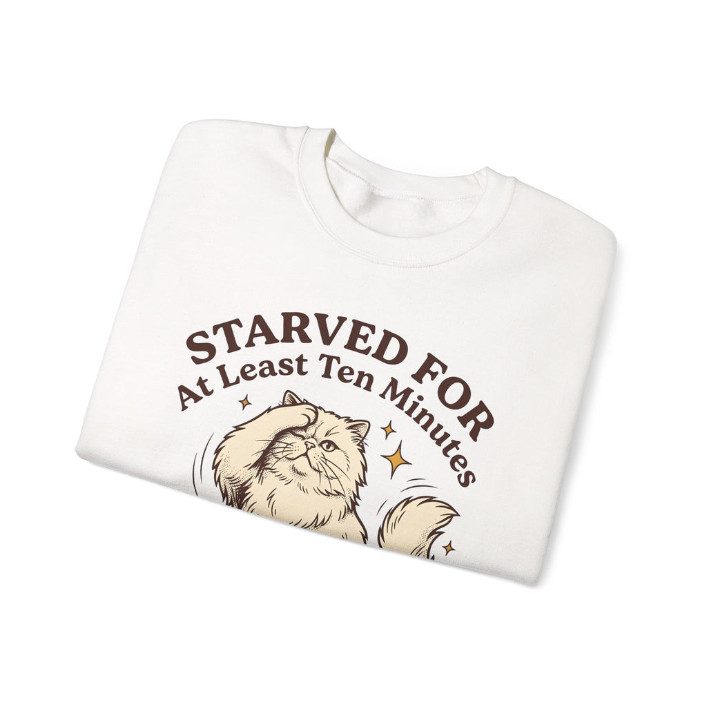Persian Cat Cat Humor Gift Hand Drawn Cat Feline Fan Illustrated Vintage Food Bowl Sweatshirt