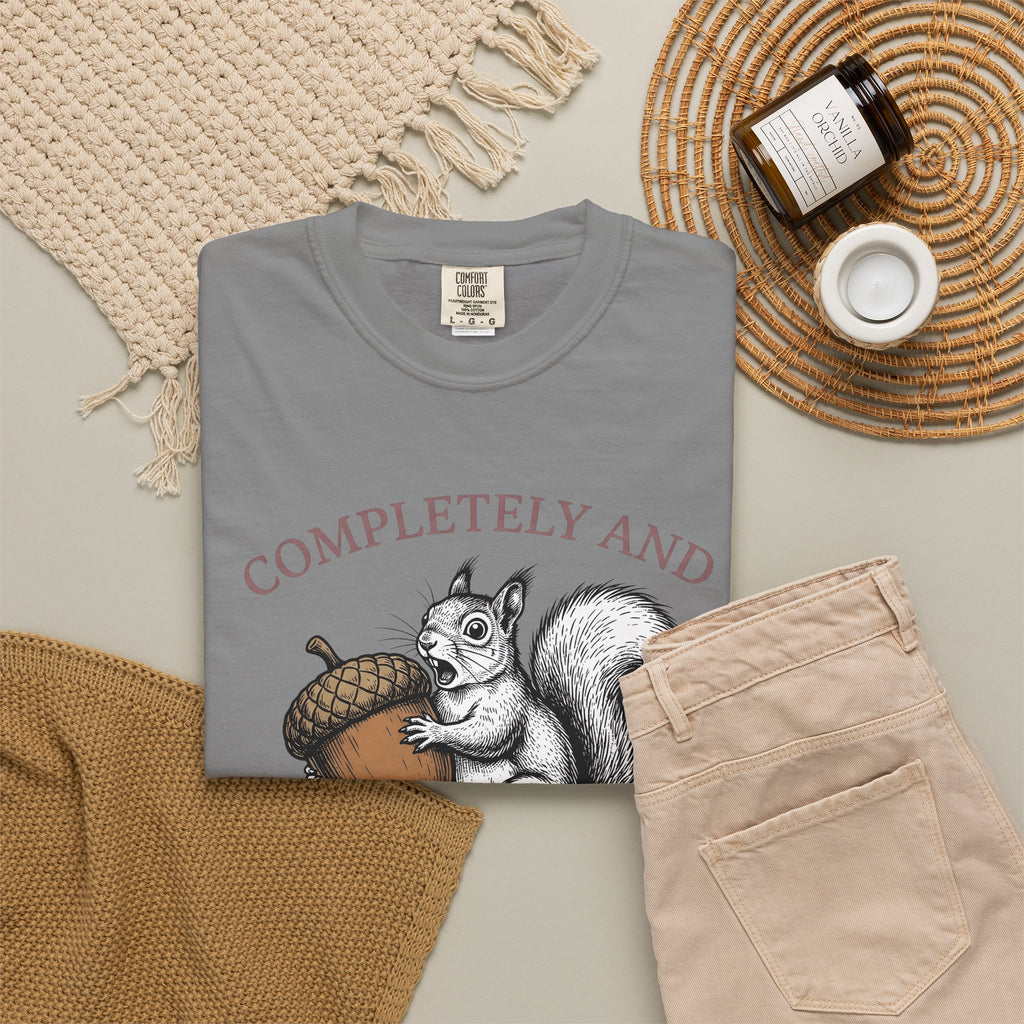Chipmunk Nut T-Shirt Funny Pet Gift Women Sketch T-Shirt Acorn T-Shirt Humor Fan Squirrel Graphic Retro Comedy T-Shirt