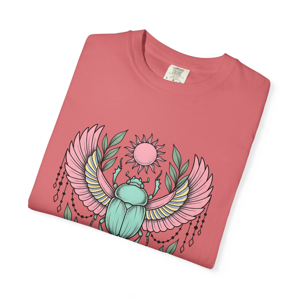 Scarab Bug Boho Chic Metaphysical Gift Tribal Beetle Bohemian Enthusiast Primitive Spiritual T-Shirt