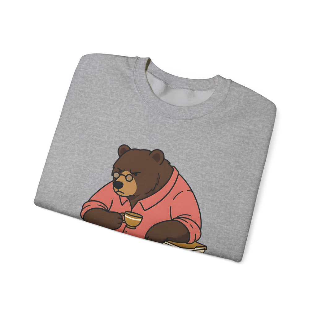 Bear Mocha Sweatshirt Teachers Caffeine Gift Women Illustration Sweatshirt Mocha Sweatshirt Educator Enthusiast Drawing Sweatshirt Caffeine Graphic Doodle