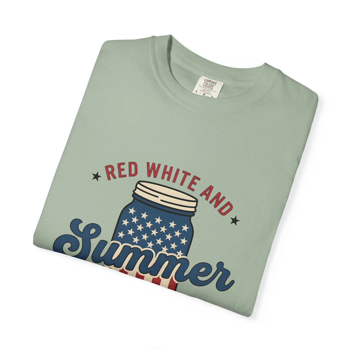 American Mason Jar T-Shirt 4th Of July Summer Decor Gift Women Farmhouse T-Shirt Mason Jar T-Shirt Patriotic Fan Rustic T-Shirt Summer Design