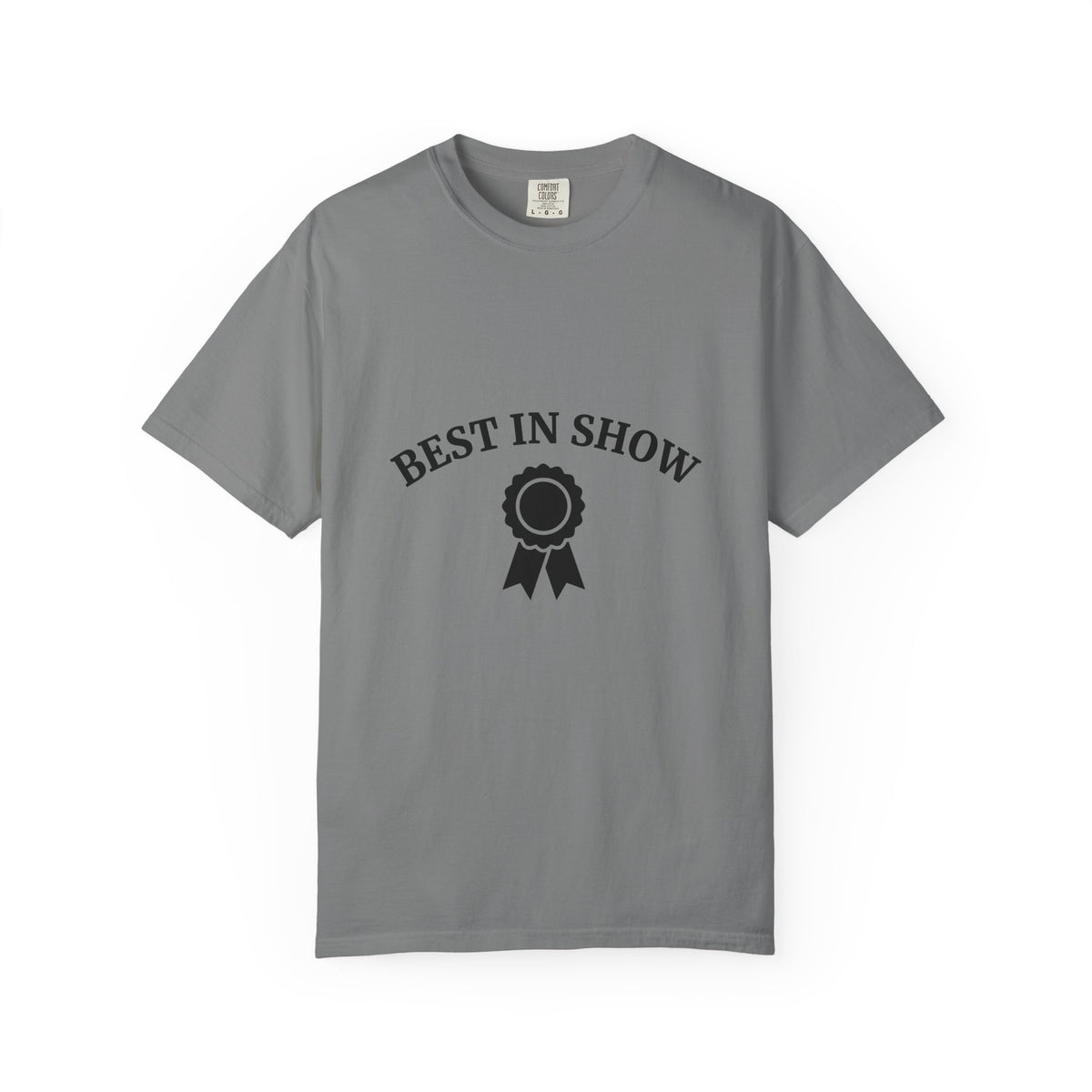 Award Ribbon T-Shirt Dog Competition Gift Women Minimalist T-Shirt Rosette T-Shirt Dog Fan Simple T-Shirt Championship Graphic Retro Badge T-Shirt