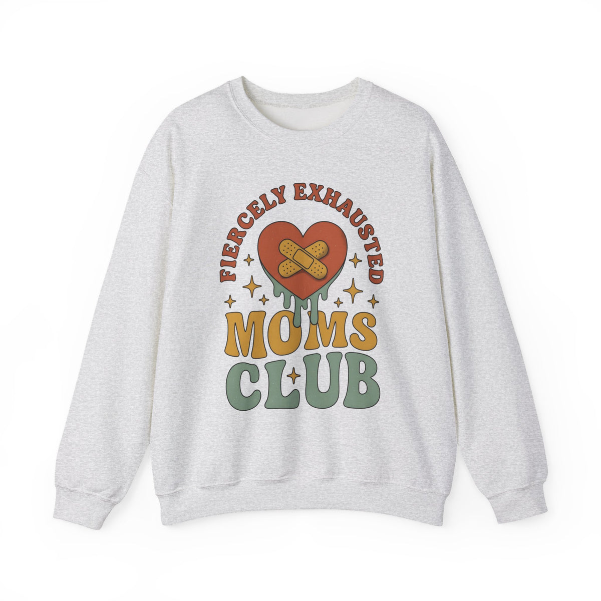 Love Patch Sweatshirt Mom Wellness Gift Women Vintage Sweatshirt Heart Patch Sweatshirt Motherhood Enthusiast Retro Sweatshirt Self Care Graphic Hand Drawn
