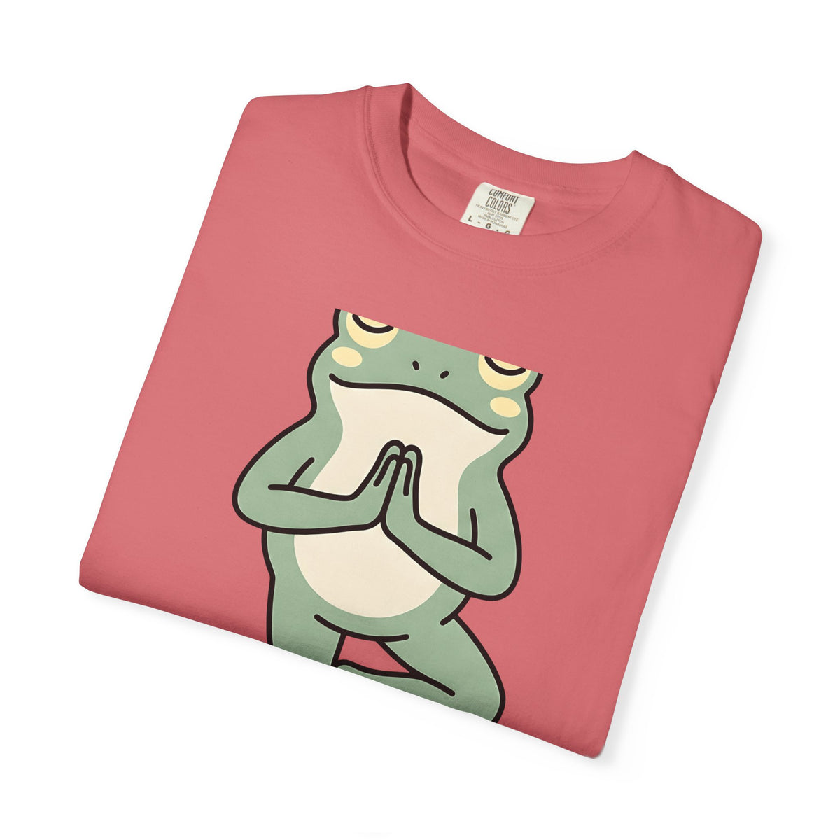 Yoga Frog T-Shirt Yoga Nature Gift Women Sketch T-Shirt Toad T-Shirt Yoga Enthusiast Drawing Illustration Wildlife Graphic Clean Standing Pose