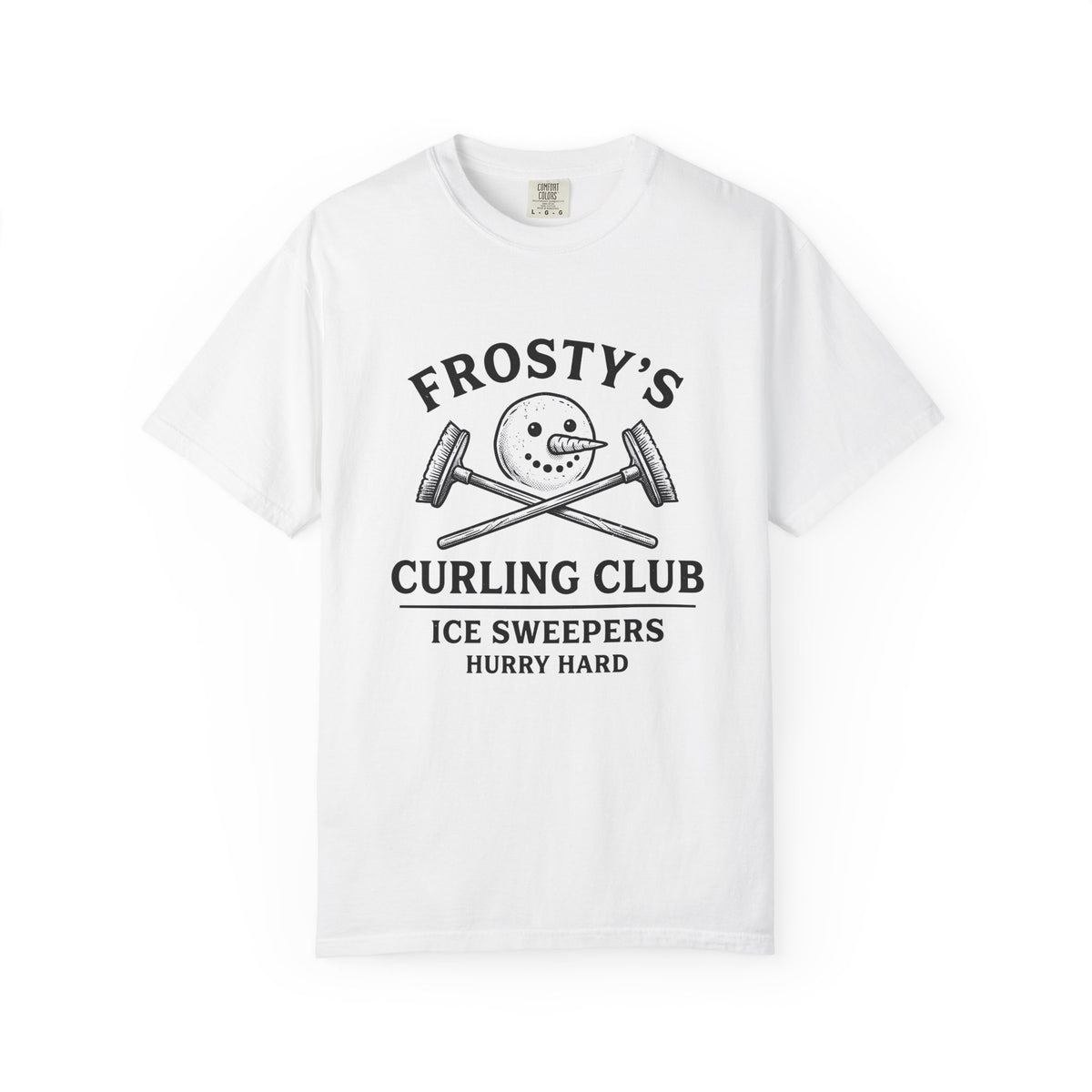 Snowman Face T-Shirt Christmas Exercise Gift Women Old School T-Shirt Frosty T-Shirt Xmas Fan Retro T-Shirt Fitness Graphic Outline Brush Broom