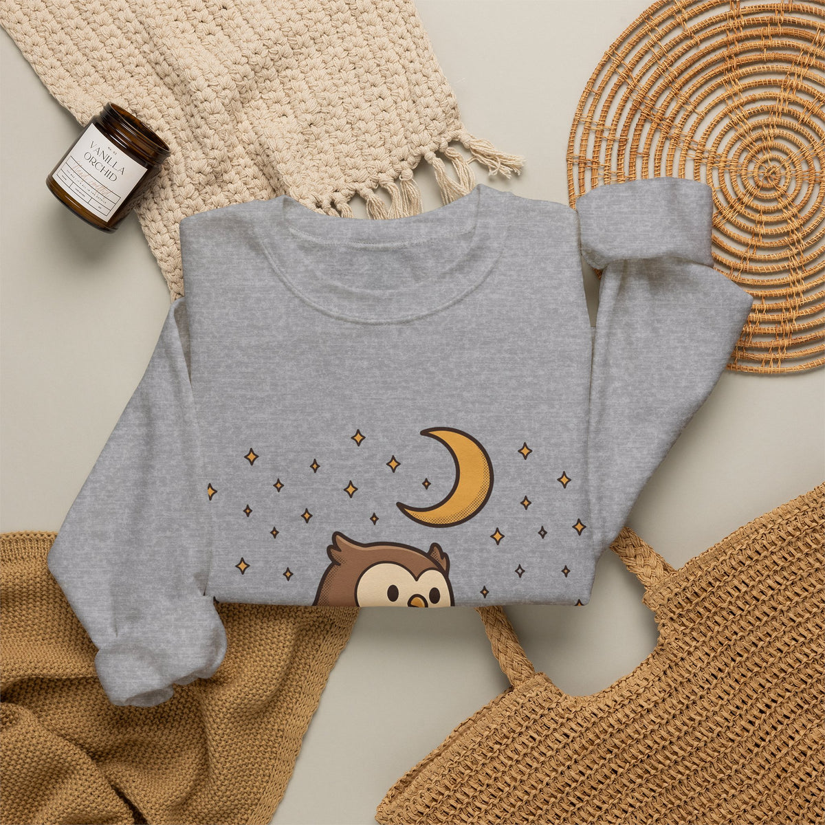 Owl Skating Shoes Sweatshirt Sports Creatures Gift Women Kawaii Sweatshirt Roller Skates Sweatshirt Athlete Fan Animal Graphic Sweatshirt Classic Music Player