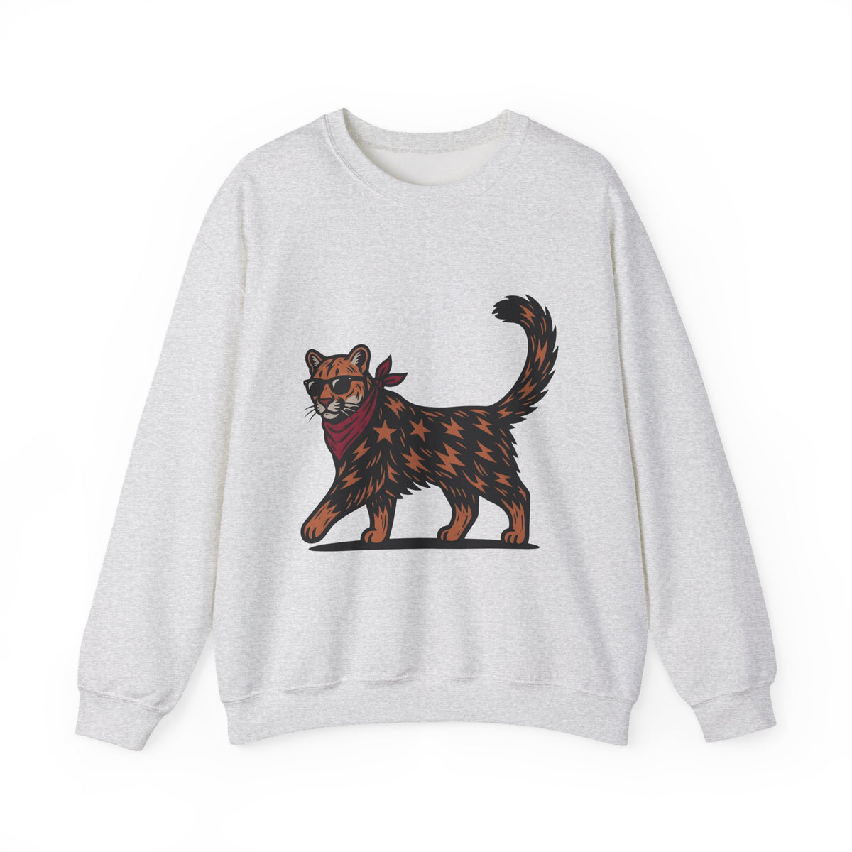 Pussycat Kerchief Sweatshirt Cowgirl Creatures Gift Women Striking Sweatshirt Cat Bandana Sweatshirt Rodeo Fan Vintage Graphic Sweatshirt Nostalgic Eyewear