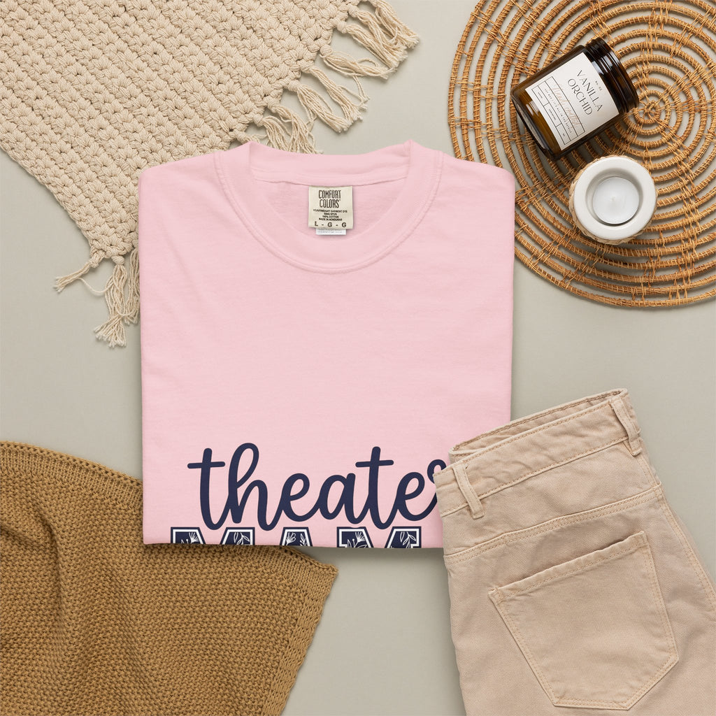 Flower Lettering T-Shirt Moms Plays Gift Women Strong T-Shirt Typography T-Shirt Motherhood Fan Bold T-Shirt Theater Graphic Contemporary Blossoms