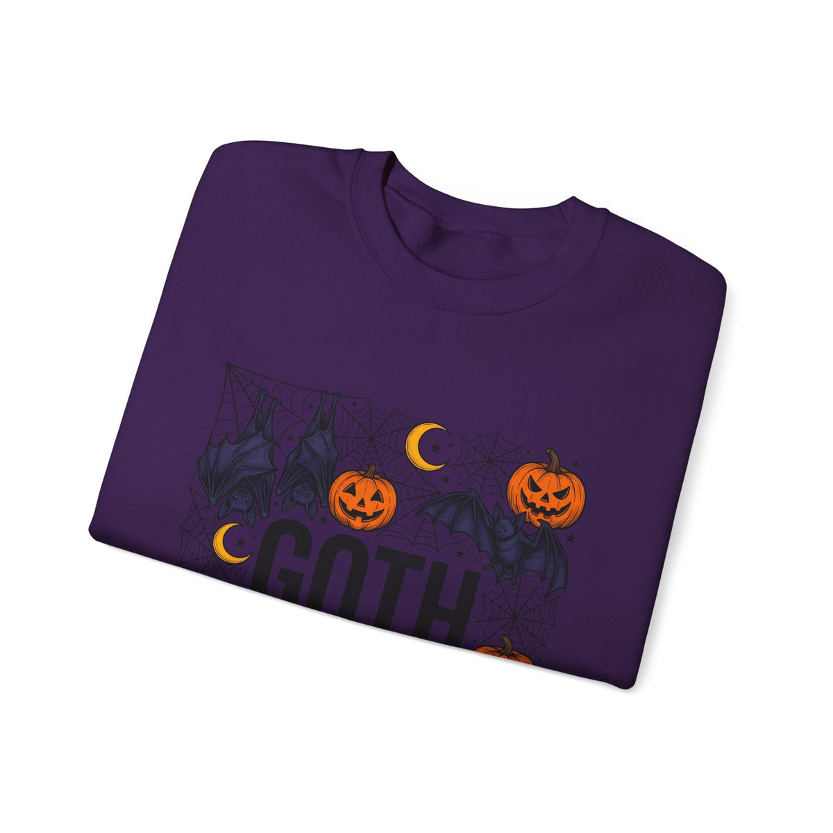 Vampire Pumpkin Goth Autumn Gift Horror Bloodsucking Dark Fan Macabre Fall Hand Drawn Webbing Sweatshirt