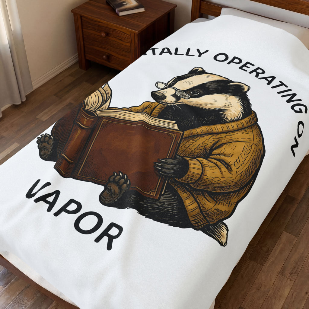 Badger Pullover Blanket Funny Wildlife Gift Women Sketch Blanket Badger Blanket Humor Fan Drawing Graphic Retro Novel Blanket