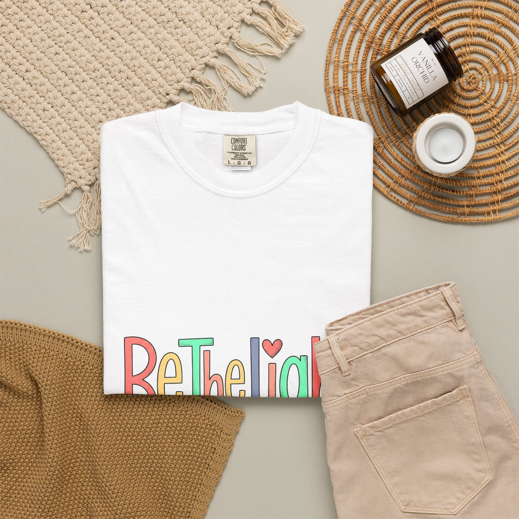 Colorful Font T-Shirt Nurses Uplift Gift Women Cartoon T-Shirt Typography T-Shirt Educator Enthusiast Comic T-Shirt Inspirational Graphic Nostalgic