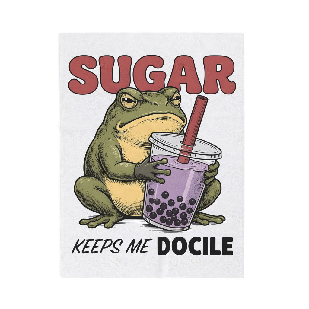 Frog Tea Drink Blanket Funny Critter Gift Women Line Art Blanket Toad Drink Blanket Humor Fan Cartoon Graphic Blanket Illustration Tea Cup Blanket