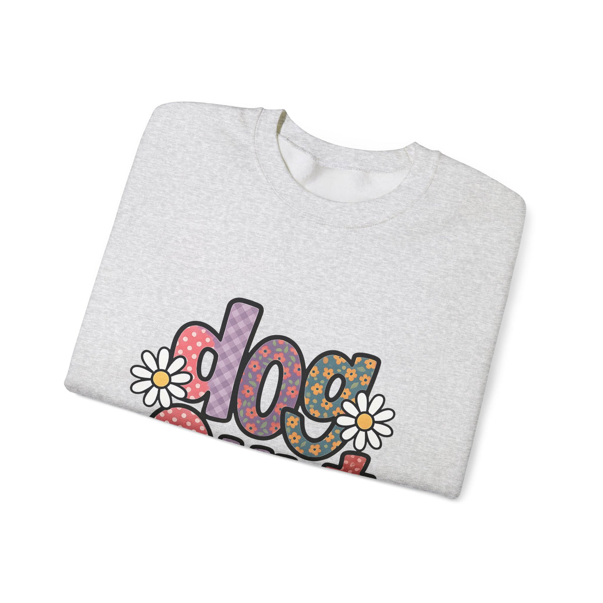 Floral Lettering Print Sweatshirt Dog Niece Gift Women Sketch Sweatshirt Typography Sweatshirt Dog Fan Hand Drawn Sweatshirt Niece Graphic Cartoon Chamomile