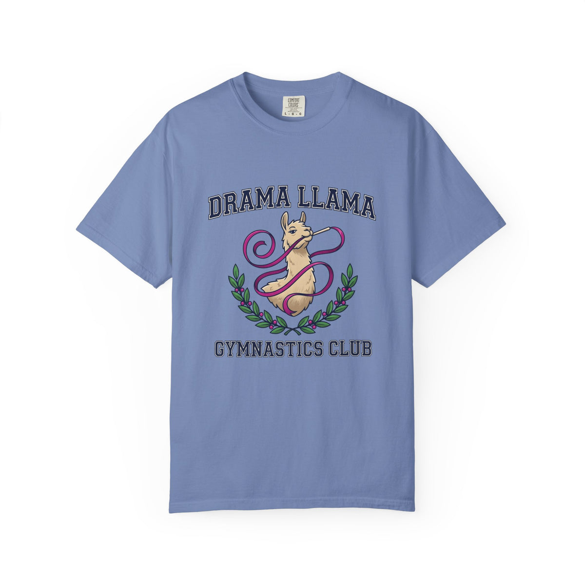 Alpaca Ribbon Gymnastics T-Shirt Gymnastics Wildlife Gift Women Animated T-Shirt Gymnast T-Shirt Gymnastics Enthusiast Cartoon T-Shirt Animal