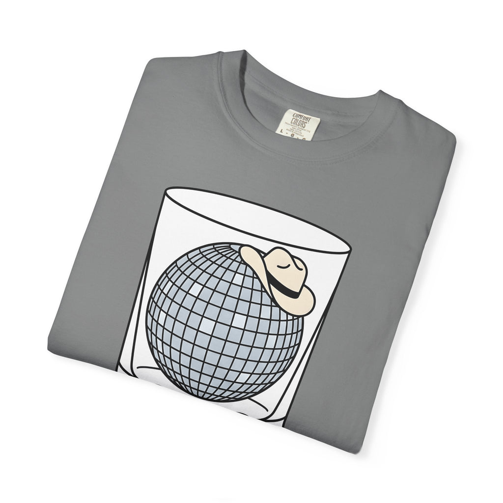 Disco Ball Glass T-Shirt Cowgirl Festivity Gift Women Cartoon T-Shirt Mirror Ball T-Shirt Rodeo Fan Comic T-Shirt Party Graphic Hand Drawn Cowboy