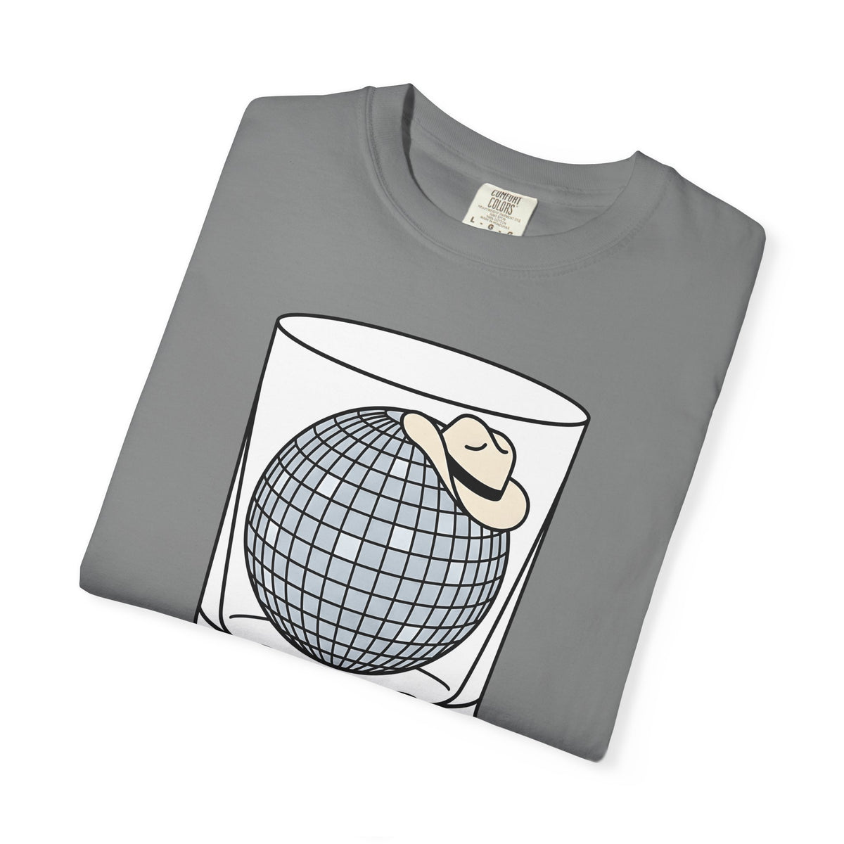 Disco Ball Glass T-Shirt Cowgirl Festivity Gift Women Cartoon T-Shirt Mirror Ball T-Shirt Rodeo Fan Comic T-Shirt Party Graphic Hand Drawn Cowboy