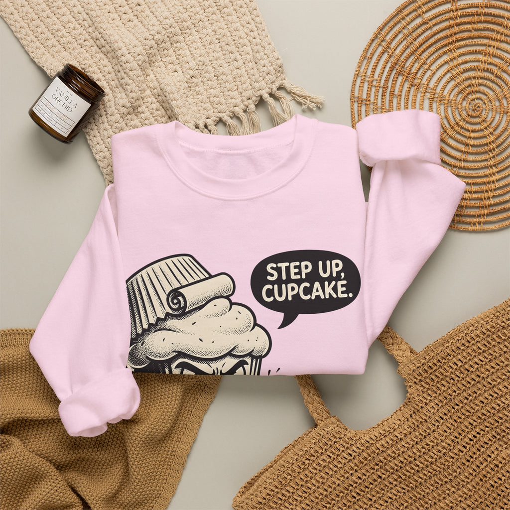 Cake Character Sweatshirt Desserts Satire Gift Women Anime Sweatshirt Pastry Sweatshirt Dessert Fan Manga Sweatshirt Parody Graphic Hand Drawn Speech Cloud