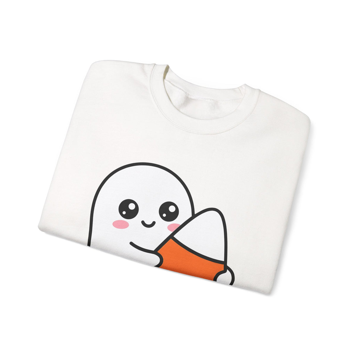 Ghost Sweet Corn Halloween Treats Gift Lovable Sweetcorn Spooky Fan Cute Sweets Clean Happy Sweatshirt