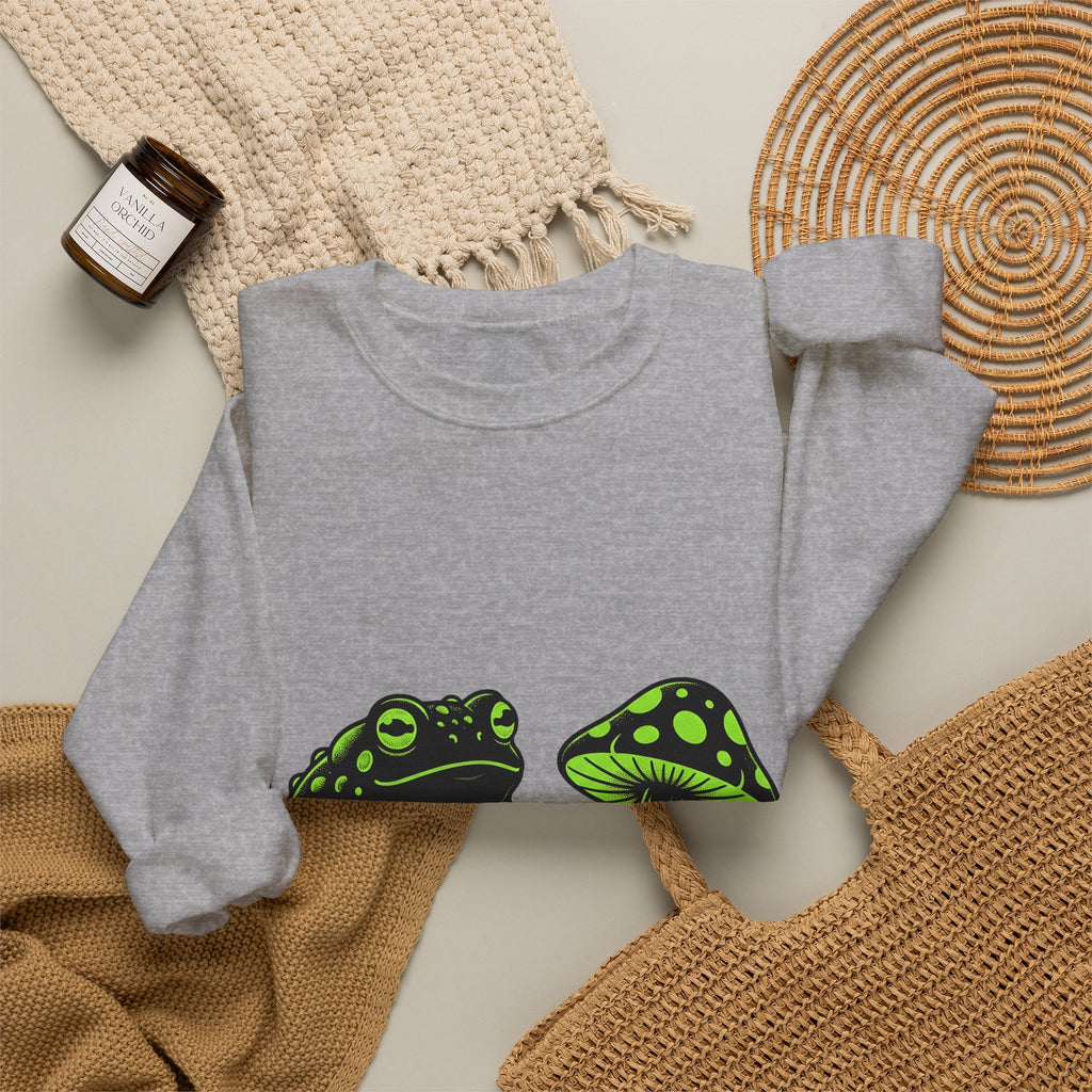 Toad Fungus Sweatshirt Halloween Spells Gift Women Dark Sweatshirt Chytrid Sweatshirt Horror Fan Gothic Sweatshirt Magic Graphic Retro Glow Sweatshirt