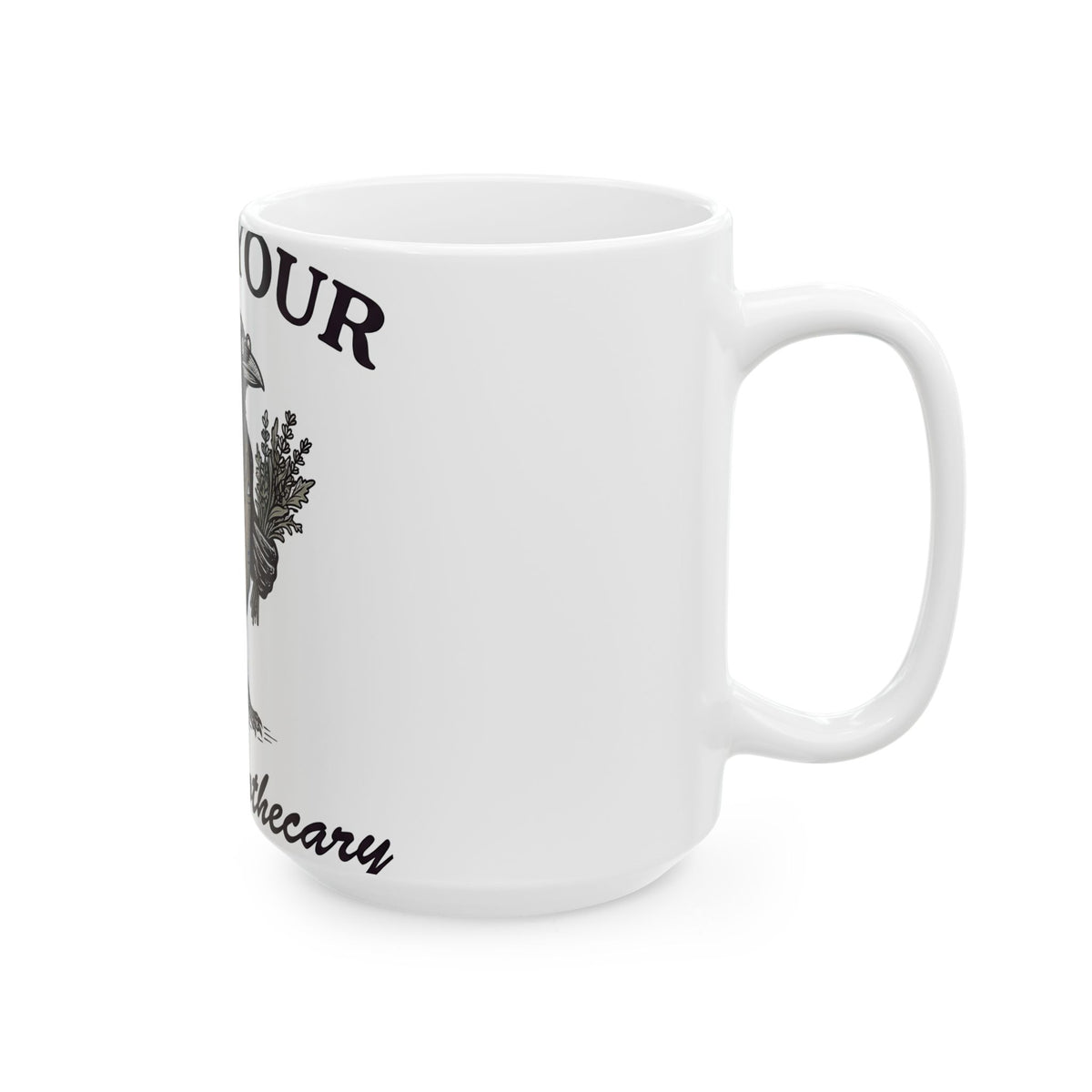 Blackbird Remedy Mug Halloween Macabre Gift Women Classic Mug Cure Mug Horror Fan Gothic Mug Dark Graphic Line Art Remedy Flasks