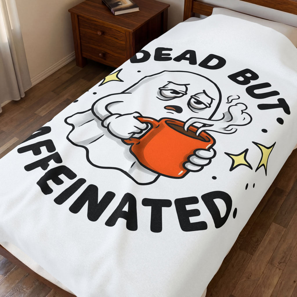 Spooky Coffee Blanket Blanket Coffee Funny Gift Women Comic Blanket Coffee Cup Blanket Coffee Fan Cartoon Blanket Humor Graphic Vintage Sparkle Blanket