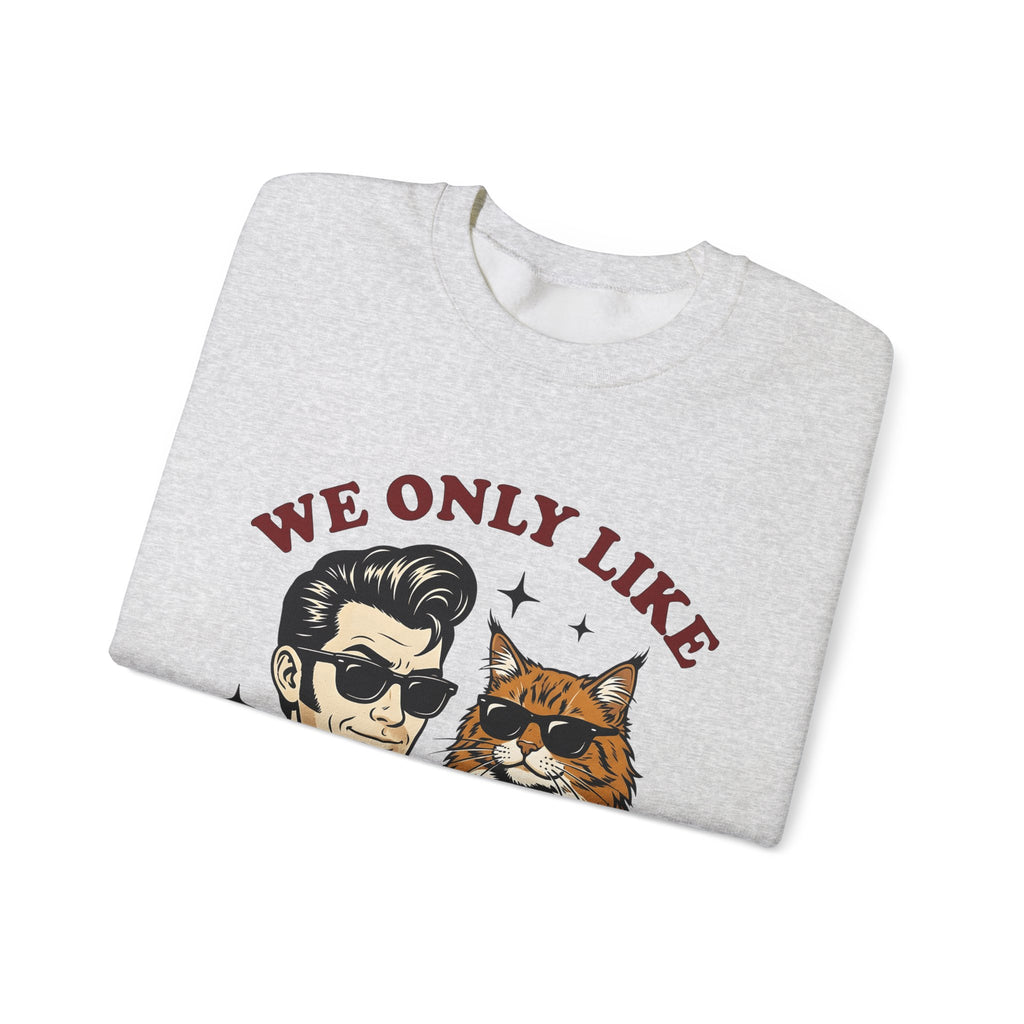 Cat Man Sunglasses Sweatshirt Cat Humor Gift Women Retro Sweatshirt Cool Cat T