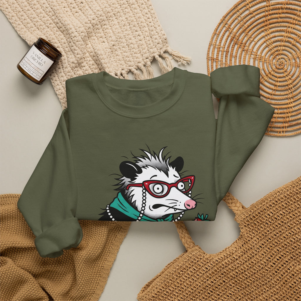 Opossum Possum Wildlife Gift Comic Possum Opossum Fan Opossum Wildlife Sweatshirt