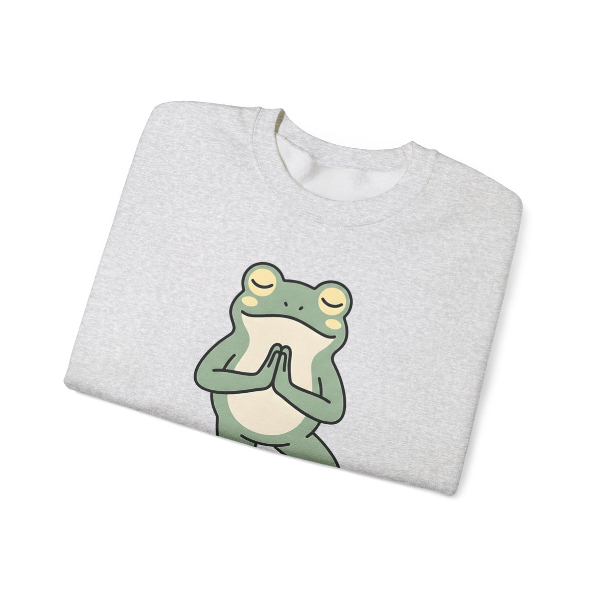Yoga Frog Sweatshirt Yoga Nature Gift Women Sketch Sweatshirt Toad Sweatshirt Yoga Enthusiast Drawing Illustration Wildlife Graphic Clean Standing Pose