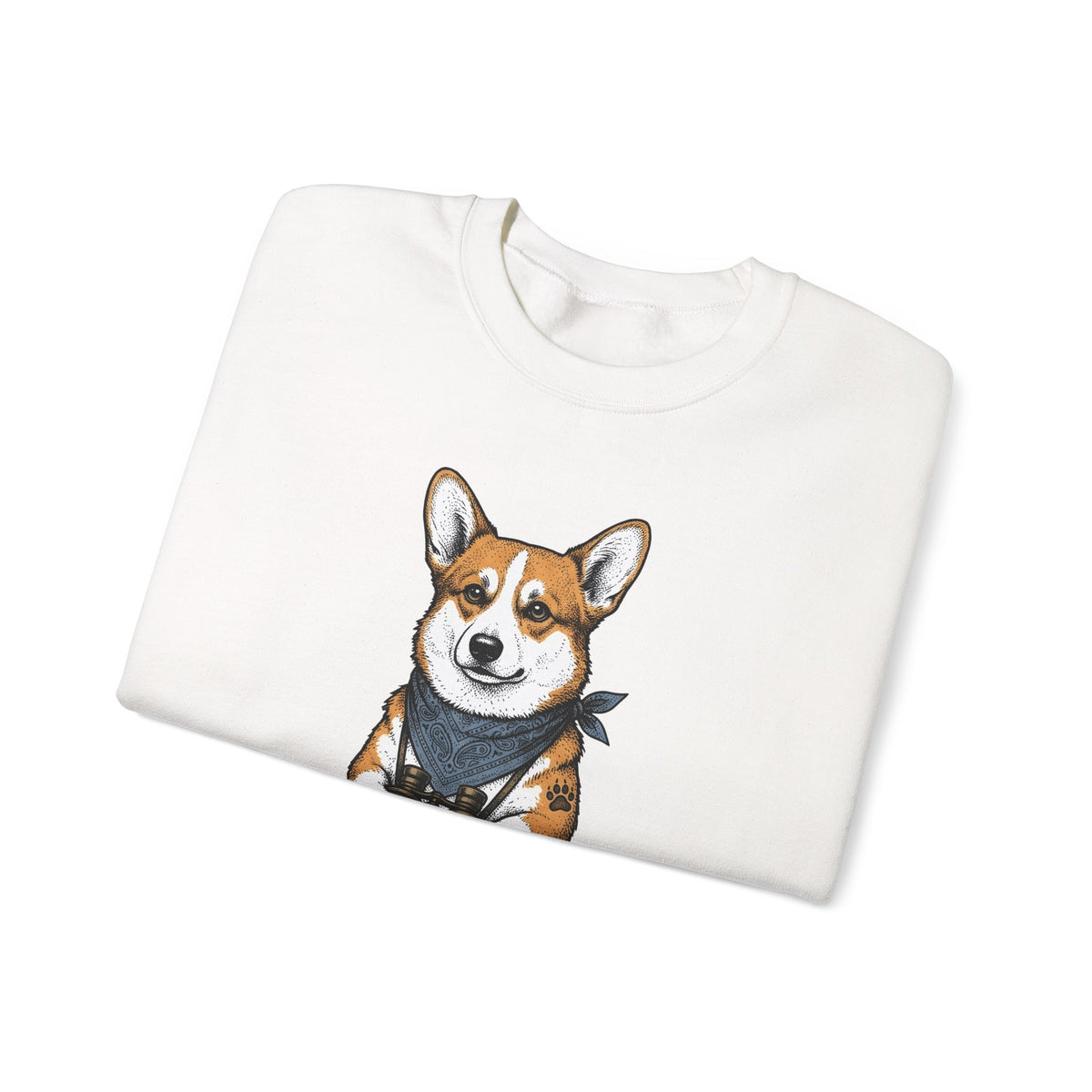 Corgi Puppy Sweatshirt Dog Pets Gift Women Sketch Sweatshirt Puppy Sweatshirt Dog Fan Pup Drawing Pet Graphic Retro Spyglass Sweatshirt