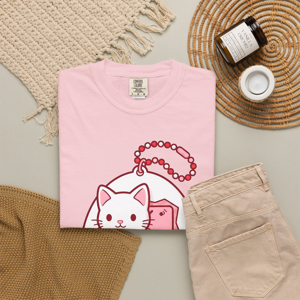 Kitten Virtual Toy T-Shirt Cat Video Games Gift Women Cute T-Shirt Digital Pet T-Shirt Cat Fan Kawaii T-Shirt Gamer Graphic Vintage Charm T-Shirt