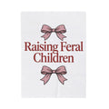 Pink Ribbons Blanket Moms Jokes Gift Women Fun Blanket Bows Blanket Motherhood Fan Cute Blanket Pun Graphic Retro Bow Blanket