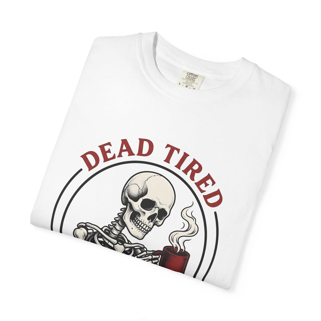 Skeleton Coffee Halloween Coffee Gift Tattoo Skull Coffee Horror Fan Traditional Caffeine Vintage T-Shirt
