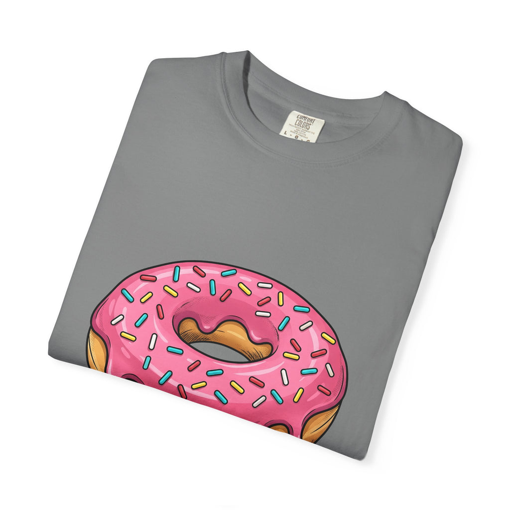 Donut Image T-Shirt Desserts Cuisine Gift Women Comic T-Shirt Doughnut T-Shirt Pastry Fan Cartoon T-Shirt Food Graphic Modern Nonpareils T-Shirt