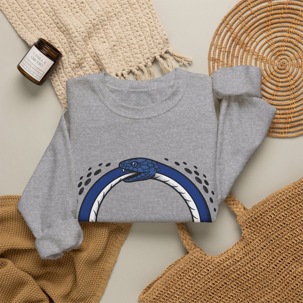 Ouroboros Snake Boho Chic Mystical Gift Bold Snake Bohemian Fan Occult Vintage Sweatshirt