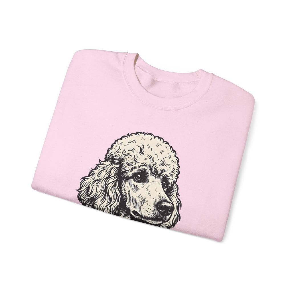 Poodle Dog Sweatshirt Dog Creatures Gift Women Shabby Chic Sweatshirt Poodle Sweatshirt Dog Fan Canine Graphic Sweatshirt Vintage Design Sweatshirt Line Art Floral