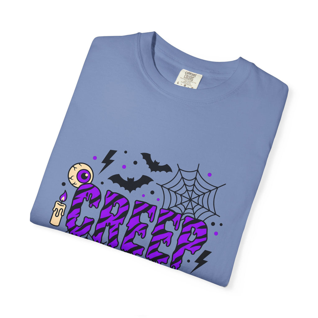Bat Spider Webbing T-Shirt Halloween Occult Gift Women Haunted T-Shirt Spider Web T-Shirt Horror Fan Spooky T-Shirt Mystic