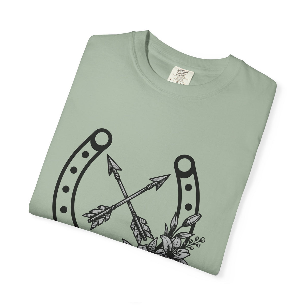 Horseshoe Arrows T-Shirt Cowgirl Cowboy Gift Women Tribal T-Shirt Arrowheads T-Shirt Rodeo Fan Native T-Shirt Cowboy Graphic Classic Blossoms