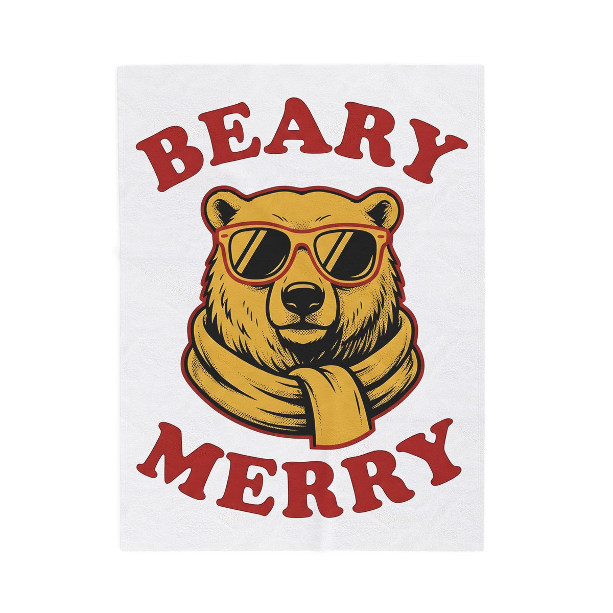 Bear Shades Blanket Christmas Wildlife Gift Women Comic Blanket Teddy Blanket Xmas Fan Cartoon Blanket Animal Graphic Retro Neck Wrap Blanket