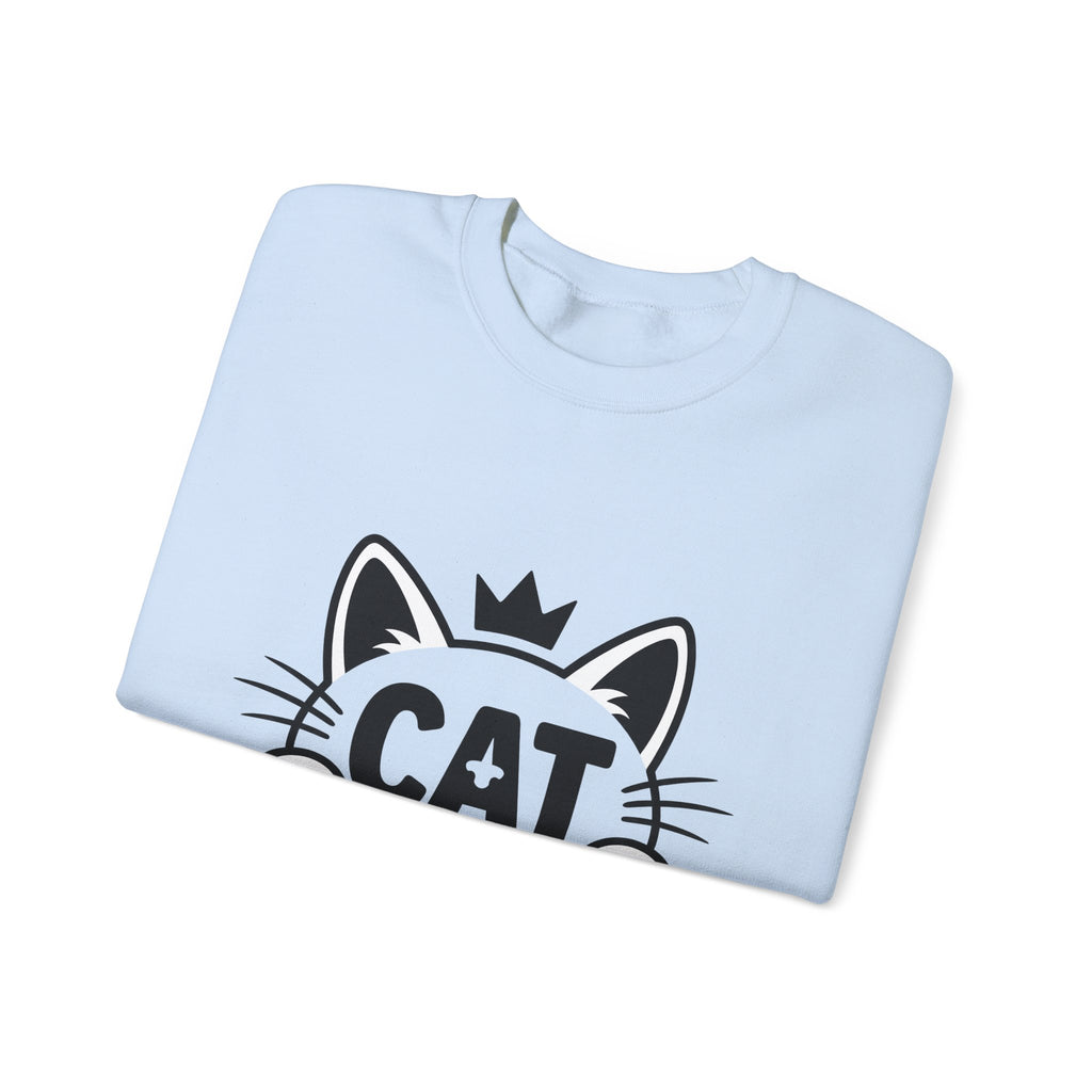 Cat Head Sweatshirt Cat Satire Gift Women Bright Graphic Sweatshirt Kitty Sweatshirt Cat Fan Feline Sweatshirt Parody Graphic Pared-Down Headpiece Sweatshirt