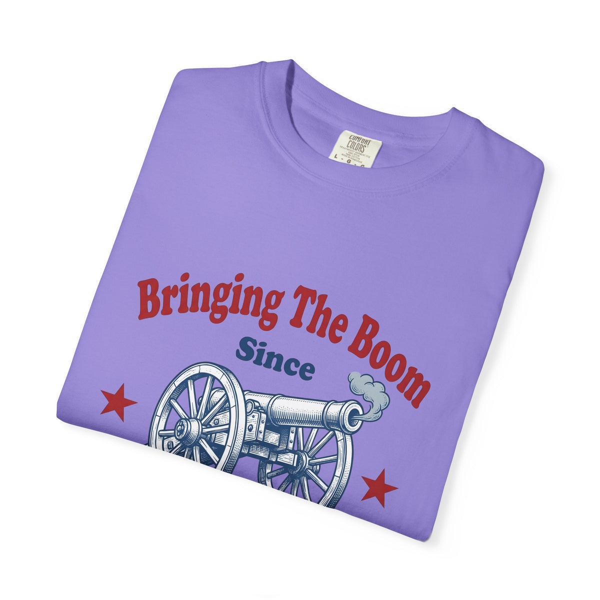 Cannon Illustration T-Shirt 4th Of July America Gift Women Retro T-Shirt Artillery T-Shirt Fireworks Fan Vintage T-Shirt Patriotic Graphic Sketch