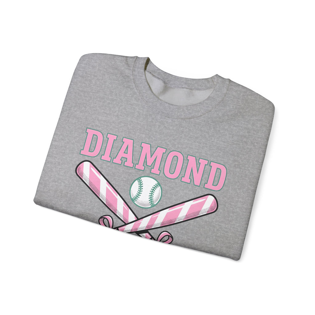 Crossed Baseball Bats Sweatshirt Softball Group Gift Women Vector Sweatshirt Baseball Bat Sweatshirt Softball Fan Digital Graphic Sweatshirt Vintage Ribbon