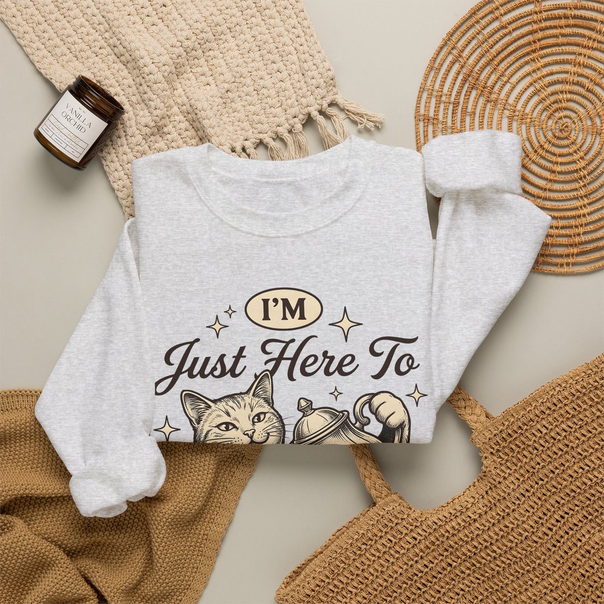 Feline Teapot Sweatshirt Cat Drink Gift Women Classic Sweatshirt Teapot T-Sh