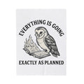 Owl Eyeglasses Blanket Funny Critters Gift Women Old-Fashioned Blanket Owl Blanket Humor Fan Vintage Blanket Creature Graphic Outline Blazing Book