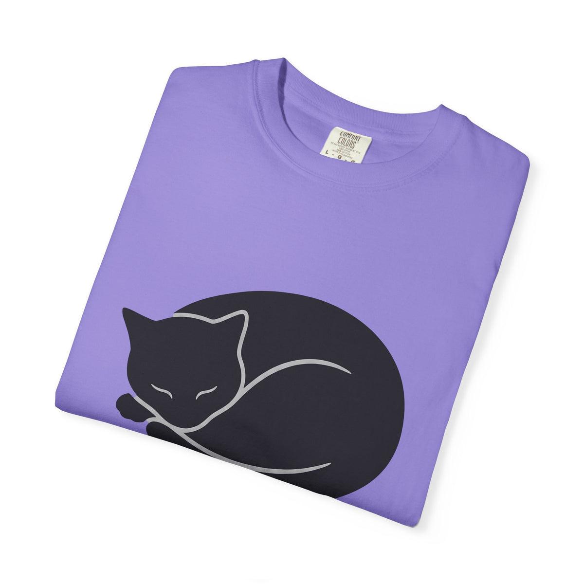 Dozing Feline T-Shirt Cat Creature Gift Women Geometric T-Shirt Cat T-Shirt Kitty Fan Abstract T-Shirt Beast Graphic Minimalist Claw T-Shirt
