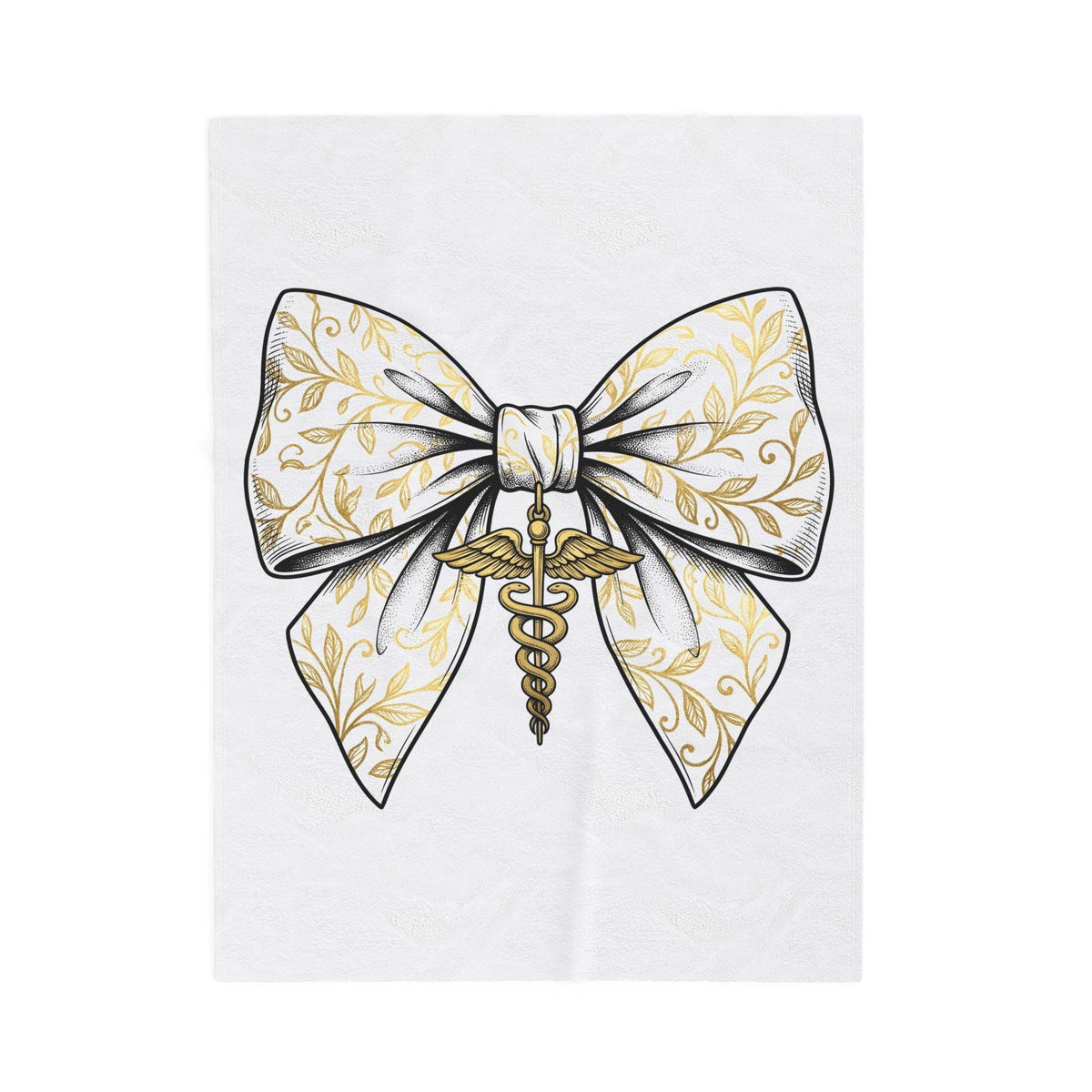 Medical Bow Blanket Nurses Healthcare Gift Women Botanical Blanket Medical Bow Tie Blanket Nurse Enthusiast Botanical Illustration Medical Graphic