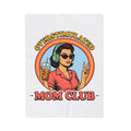 Old School Mom Blanket Moms Cappuccino Gift Women Cartoon Blanket Motherhood Blanket Mom Fan Mother Blanket Coffee Graphic Rustic Iced Latte Blanket