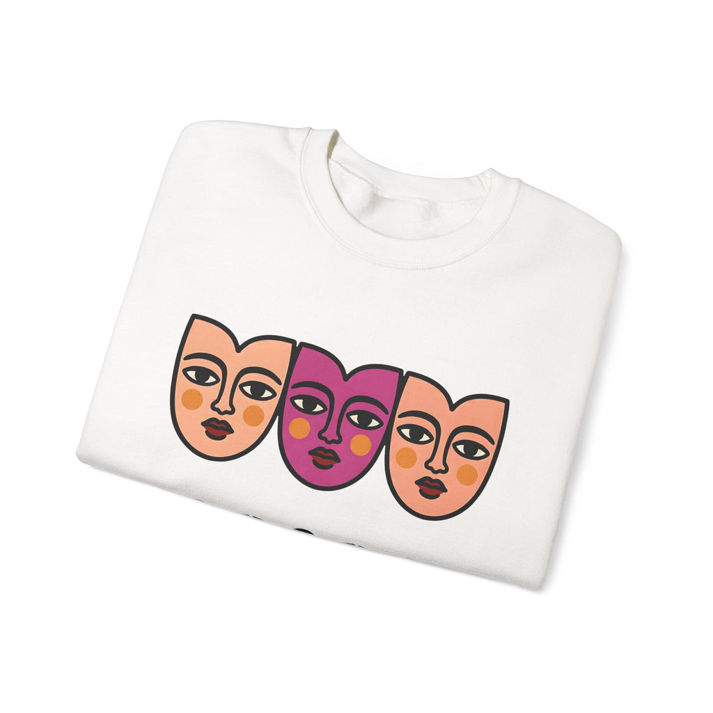 Abstract Faces Sweatshirt Abstract Art Gift Women Modern Sweatshirt Faces Sweatshirt Art Fan Contemporary Sweatshirt Artistic Graphic Minimal Bold Outlines